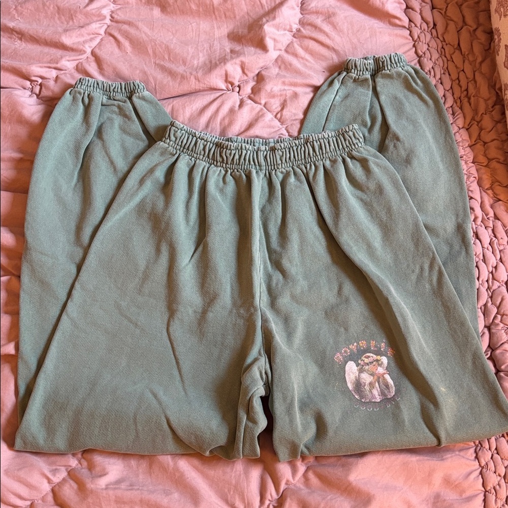 Boys Lie Sage Green Track Pants - Picture 2 of 5